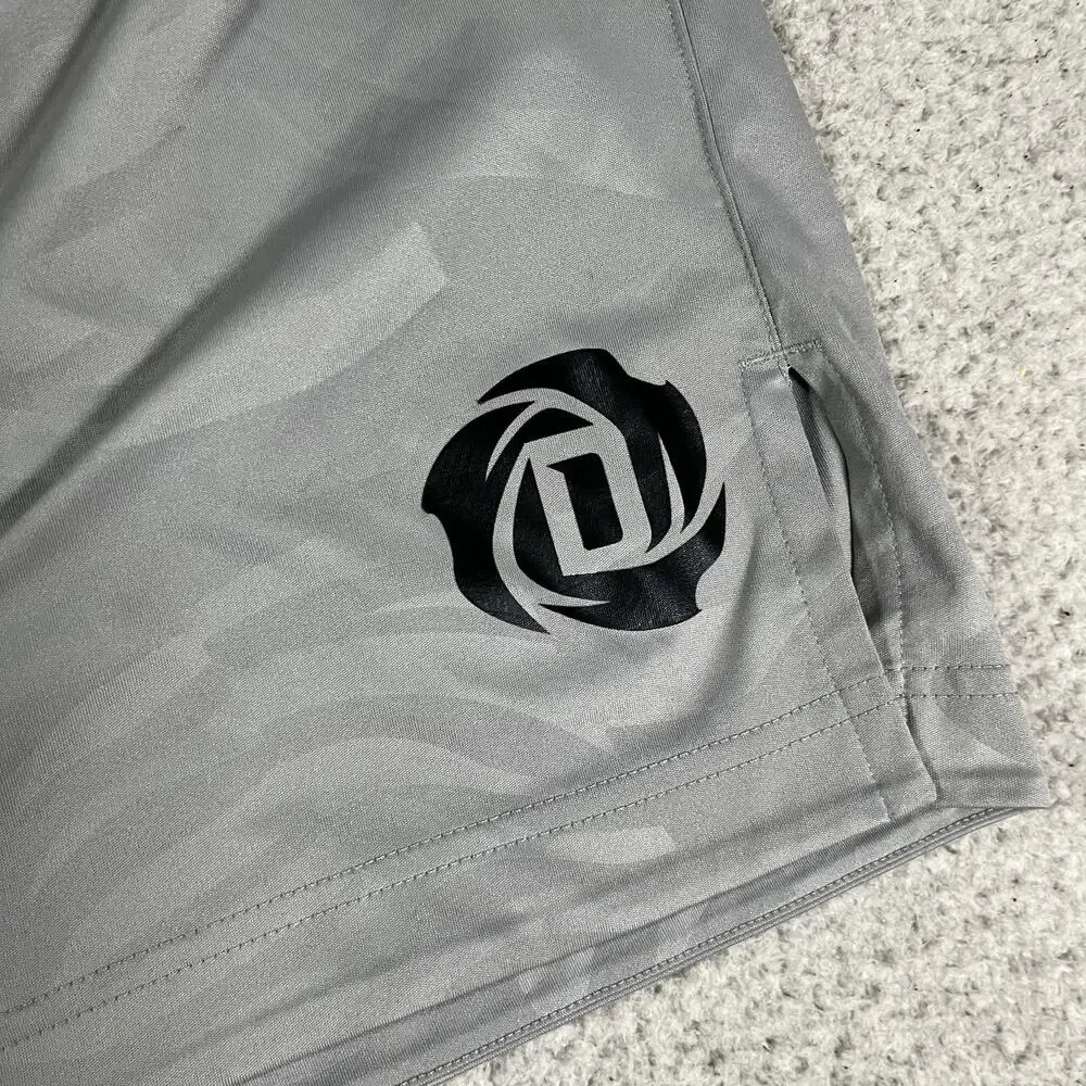 Adidas Shorts Mens 2XL Gray D Derrick Rose Basketball NBA Athletic Training